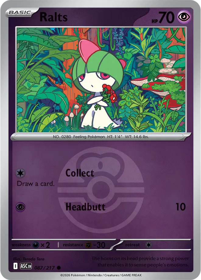Ralts (Love Ball)  - Ascended-Heroes