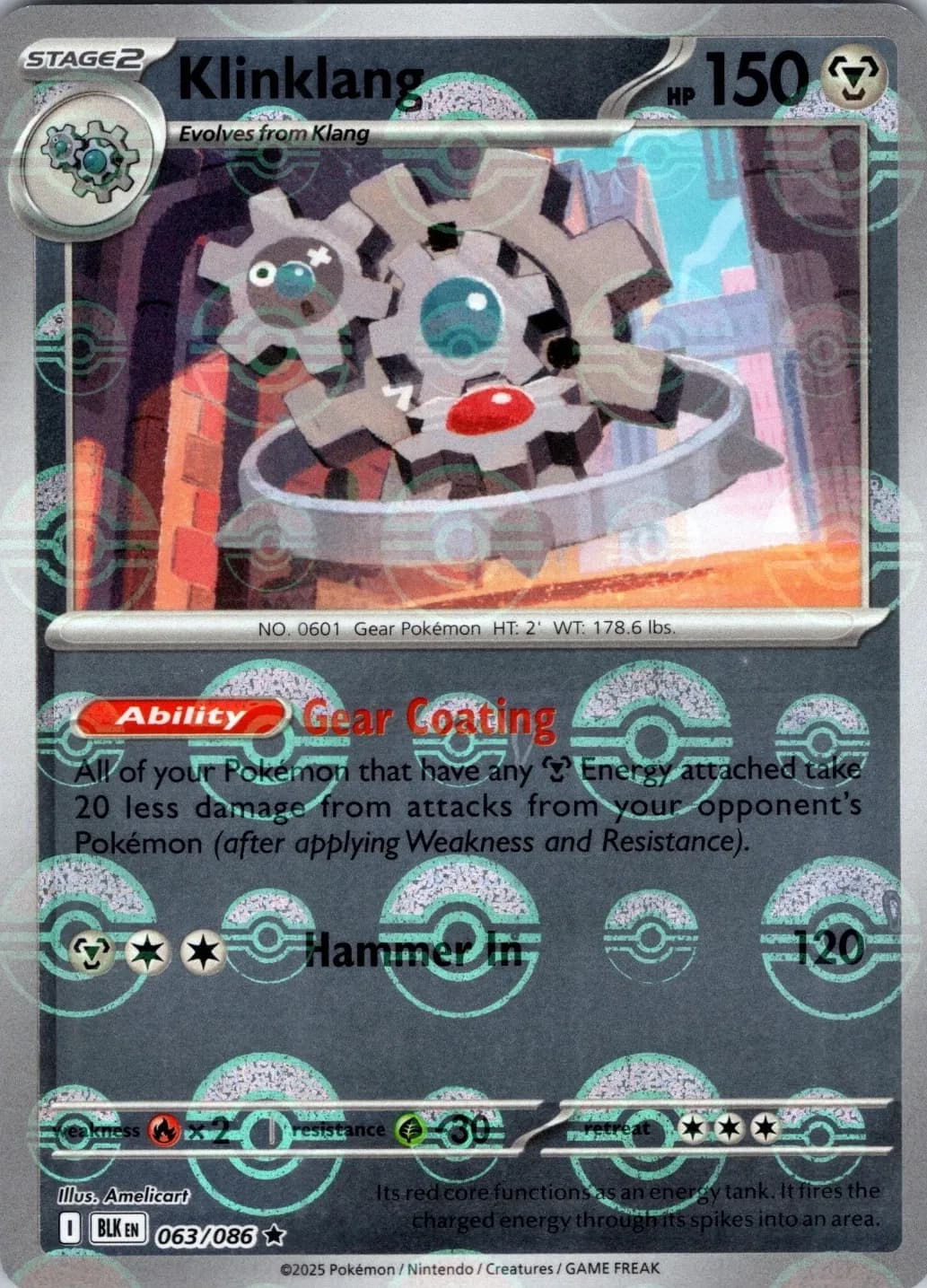 Klinklang (Poke Ball Pattern)  - Black-Bolt