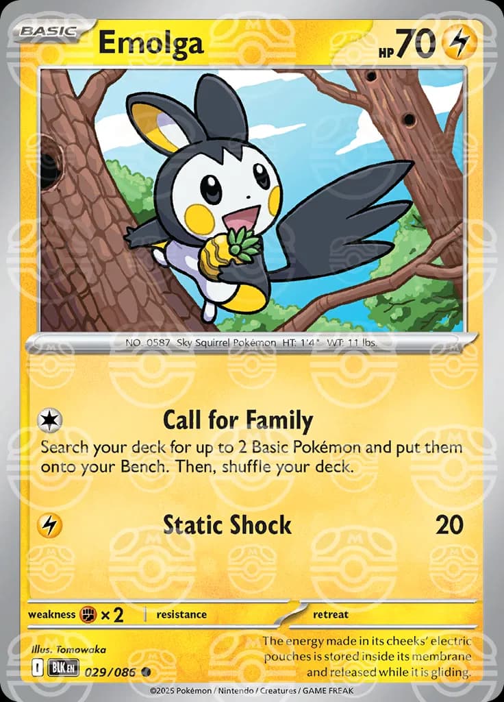 Emolga (Master Ball Pattern)  - Black-Bolt