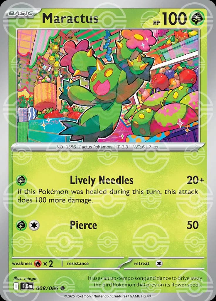 Maractus (Poke Ball Pattern)  - Black-Bolt