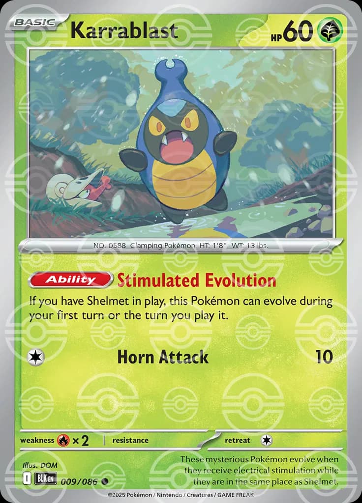 Karrablast (Poke Ball Pattern)  - Black-Bolt