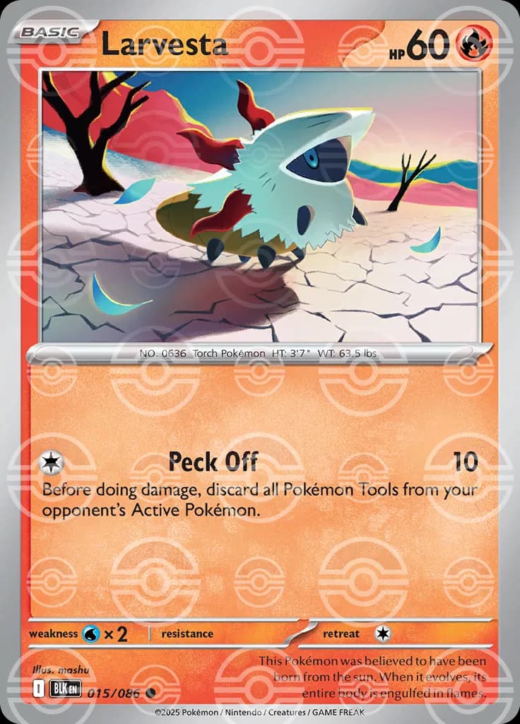 Larvesta (Poke Ball Pattern)  - Black-Bolt