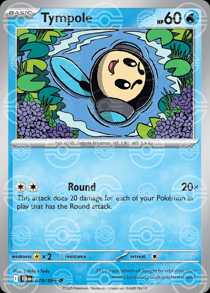 Tympole (Poke Ball Pattern)  - Black-Bolt