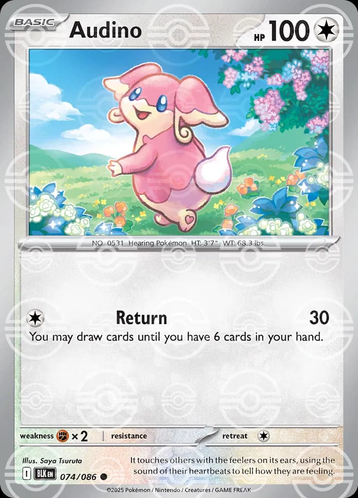 Audino (Poke Ball Pattern)  - Black-Bolt