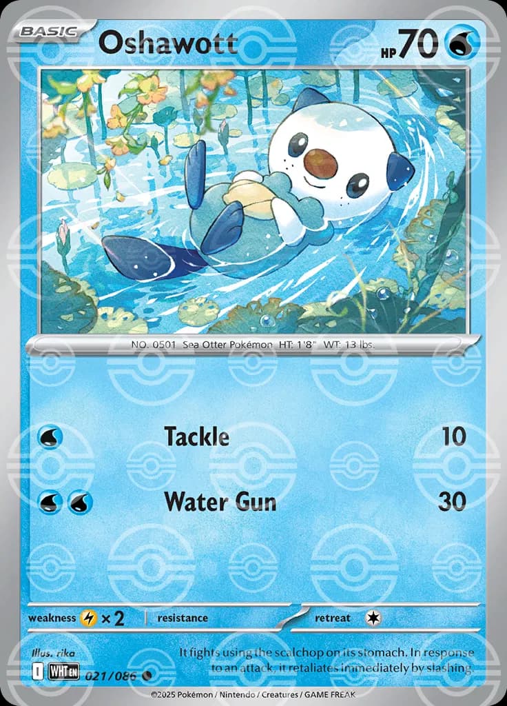 Oshawott (Poke Ball Pattern)  - White-Flare
