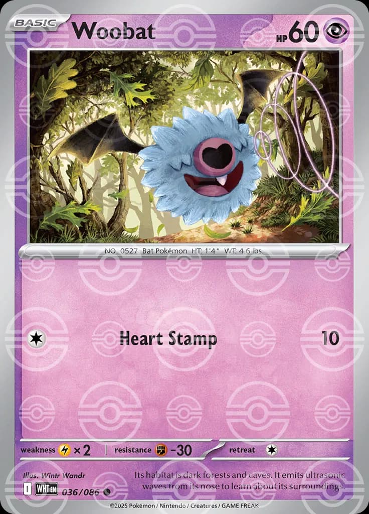 Woobat (Poke Ball Pattern)  - White-Flare