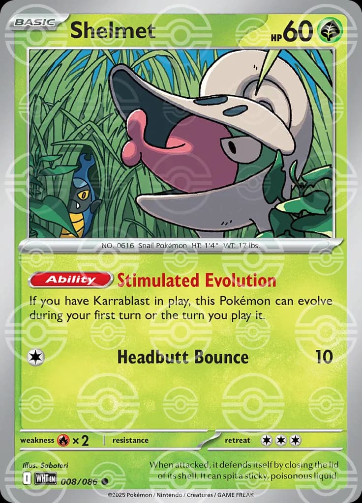 Shelmet (Poke Ball Pattern)  - White-Flare