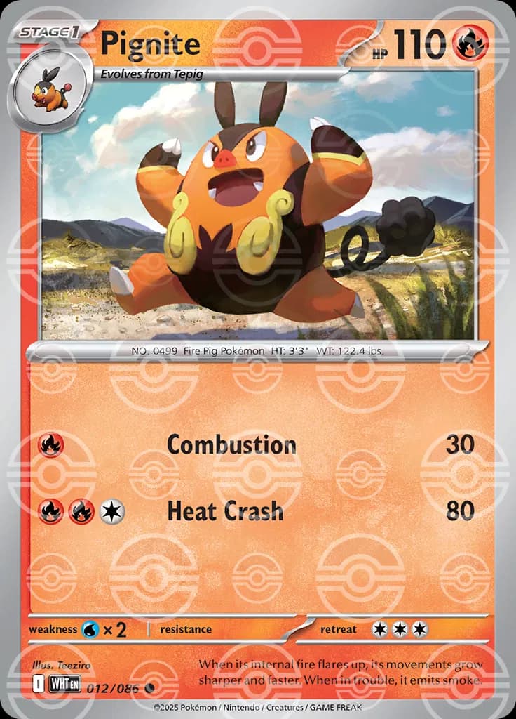 Pignite (Poke Ball Pattern)  - White-Flare