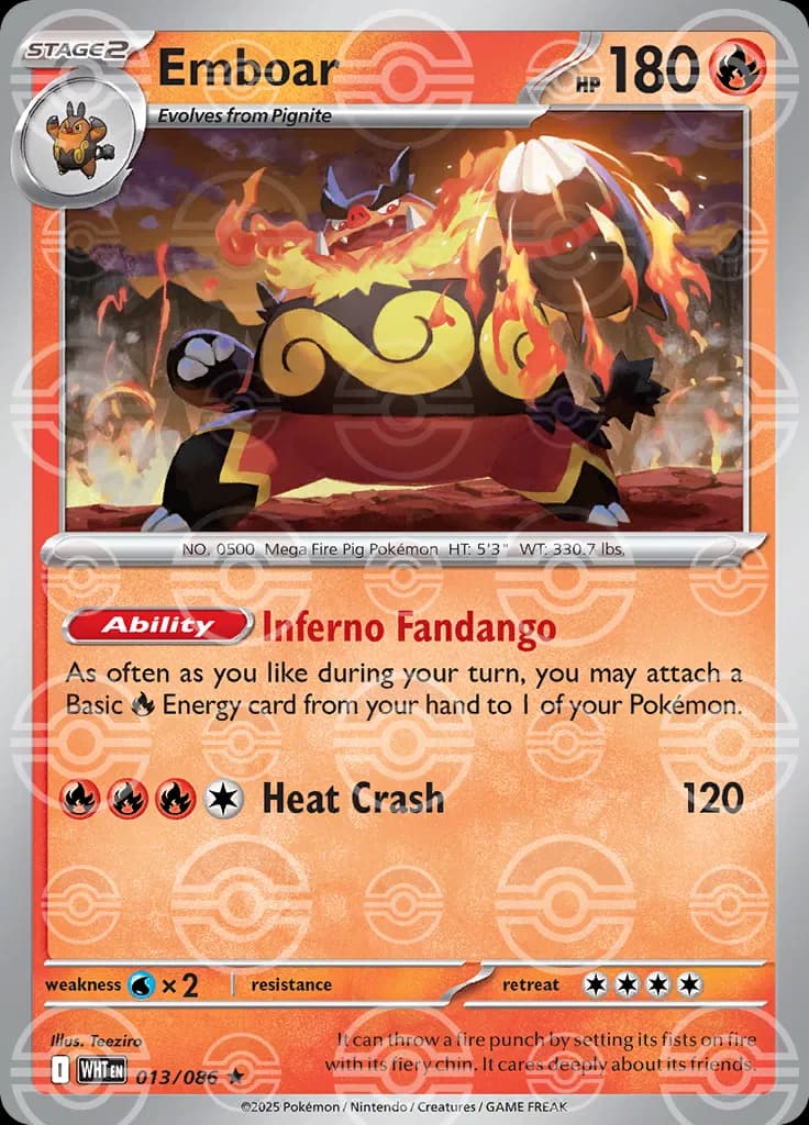 Emboar (Poke Ball Pattern)  - White-Flare