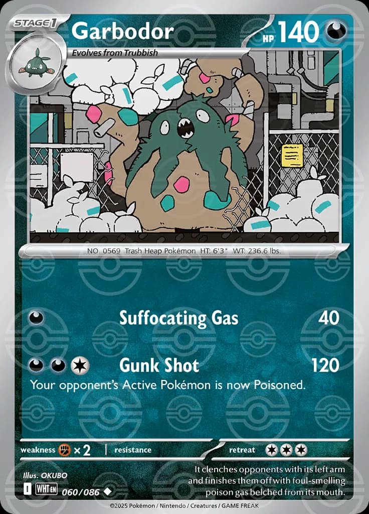 Garbodor (Poke Ball Pattern)  - White-Flare