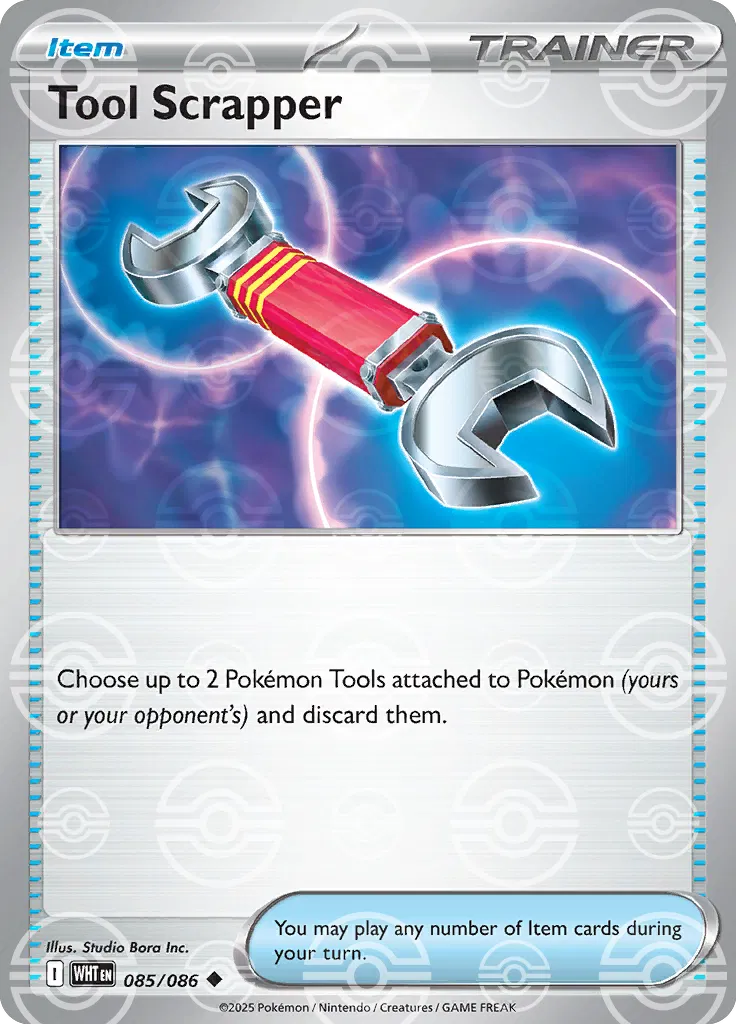 Tool Scrapper (Poke Ball Pattern)  - White-Flare